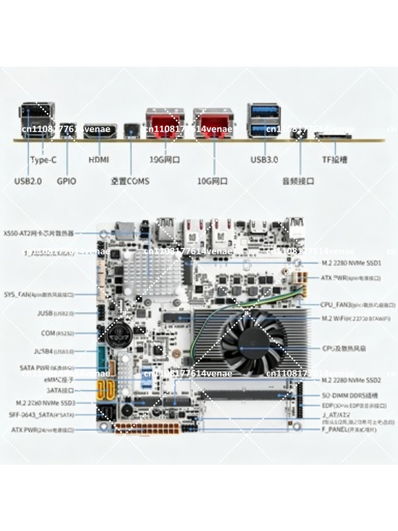 NAS Motherboard 8-Bay with N10 - Nas Motherboard 8 Sata Mini Itx ulasan dan harga