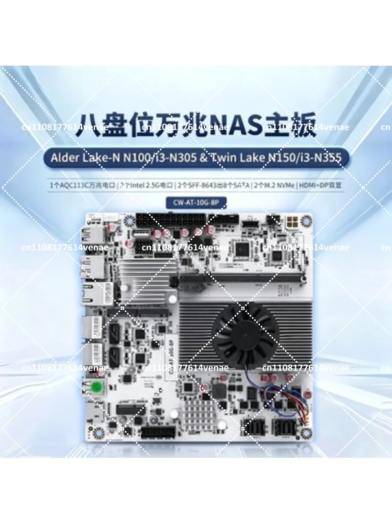NAS Motherboard 8-Bay with N10 - Nas Motherboard 8 Sata Mini Itx ulasan dan harga