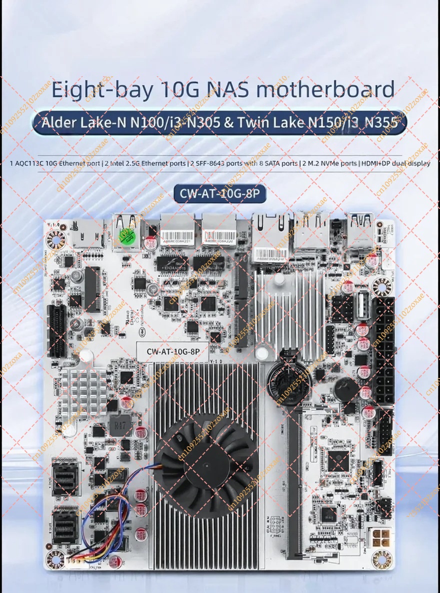 N150 N100 N305 Firewall Mother - Nas Motherboard 8 Sata Mini Itx ulasan dan harga